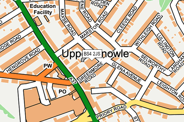 BS4 2JS map - OS OpenMap – Local (Ordnance Survey)