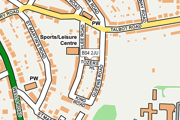 BS4 2JU map - OS OpenMap – Local (Ordnance Survey)