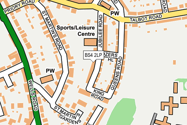 BS4 2LP map - OS OpenMap – Local (Ordnance Survey)