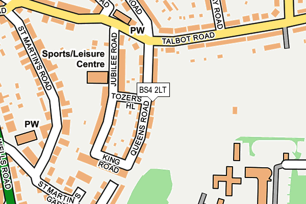 BS4 2LT map - OS OpenMap – Local (Ordnance Survey)