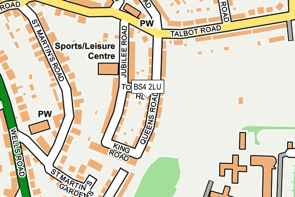 BS4 2LU map - OS OpenMap – Local (Ordnance Survey)