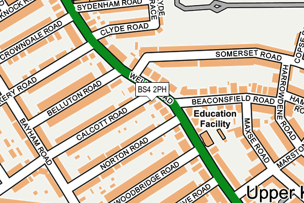 BS4 2PH map - OS OpenMap – Local (Ordnance Survey)