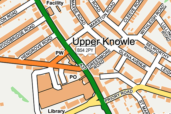 BS4 2PY map - OS OpenMap – Local (Ordnance Survey)