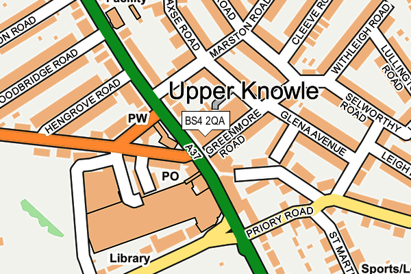 BS4 2QA map - OS OpenMap – Local (Ordnance Survey)