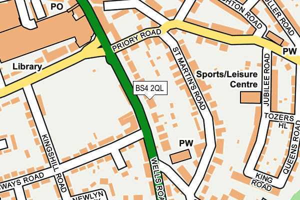 BS4 2QL map - OS OpenMap – Local (Ordnance Survey)