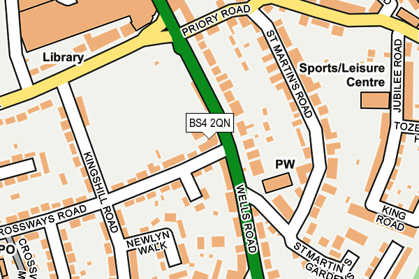 BS4 2QN map - OS OpenMap – Local (Ordnance Survey)