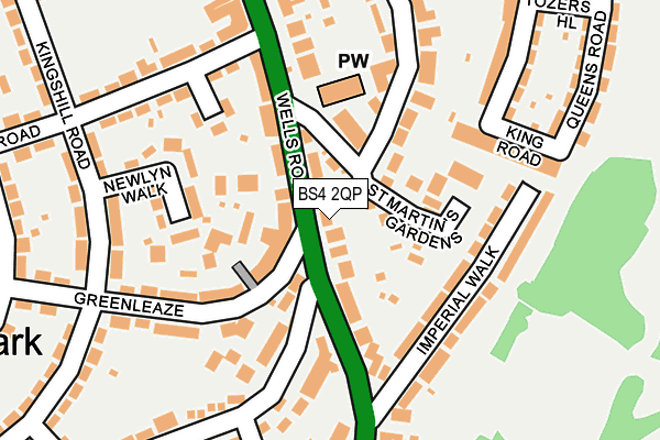 BS4 2QP map - OS OpenMap – Local (Ordnance Survey)