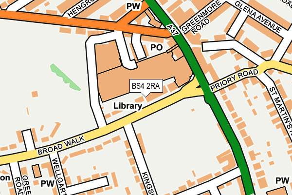 BS4 2RA map - OS OpenMap – Local (Ordnance Survey)