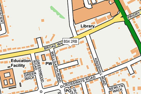 BS4 2RB map - OS OpenMap – Local (Ordnance Survey)