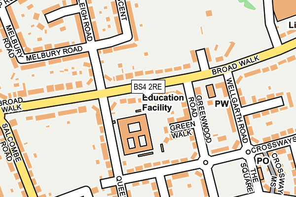 BS4 2RE map - OS OpenMap – Local (Ordnance Survey)