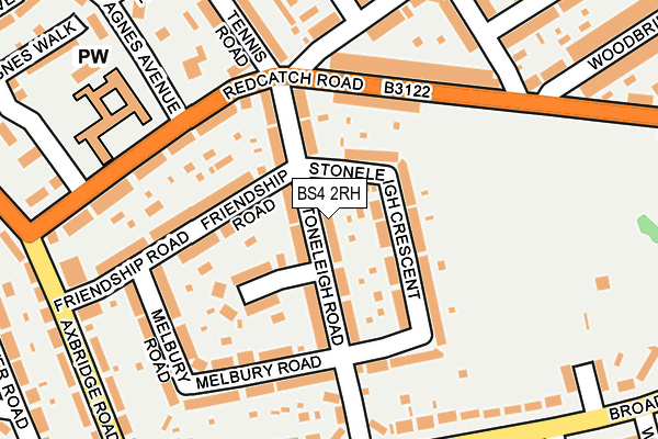 BS4 2RH map - OS OpenMap – Local (Ordnance Survey)