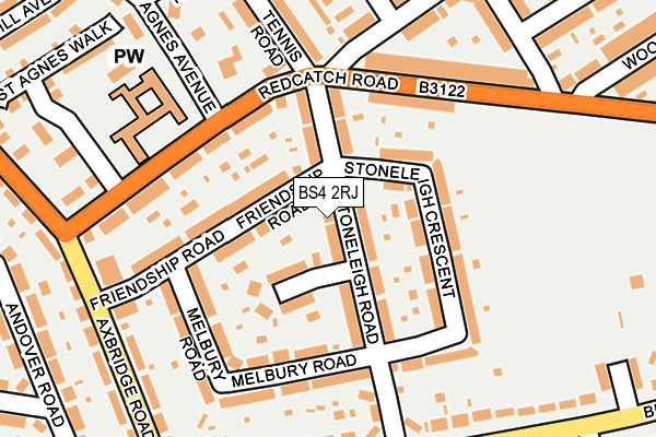 BS4 2RJ map - OS OpenMap – Local (Ordnance Survey)