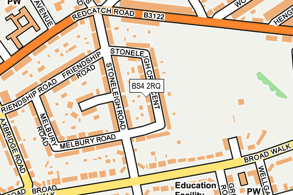BS4 2RQ map - OS OpenMap – Local (Ordnance Survey)