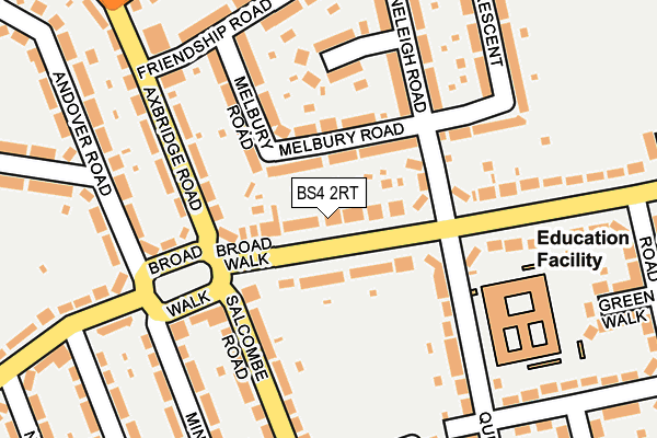 BS4 2RT map - OS OpenMap – Local (Ordnance Survey)