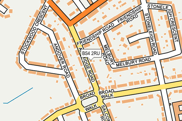 BS4 2RU map - OS OpenMap – Local (Ordnance Survey)