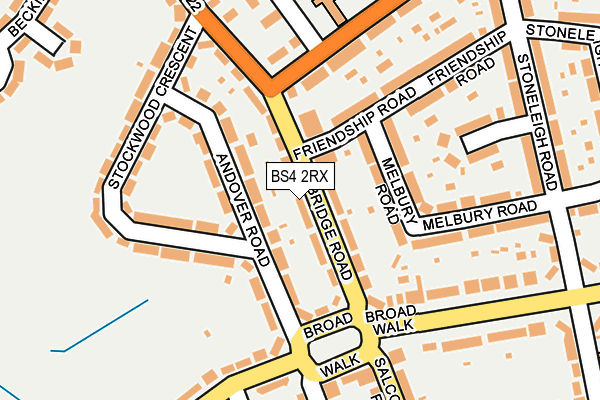 BS4 2RX map - OS OpenMap – Local (Ordnance Survey)