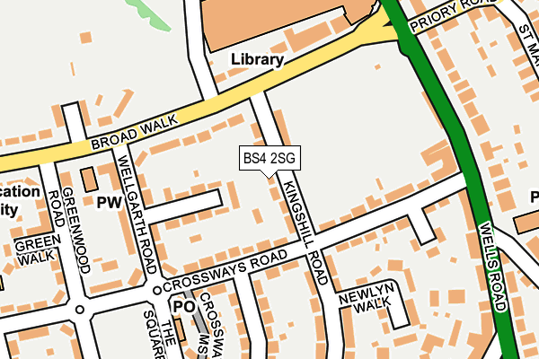 BS4 2SG map - OS OpenMap – Local (Ordnance Survey)