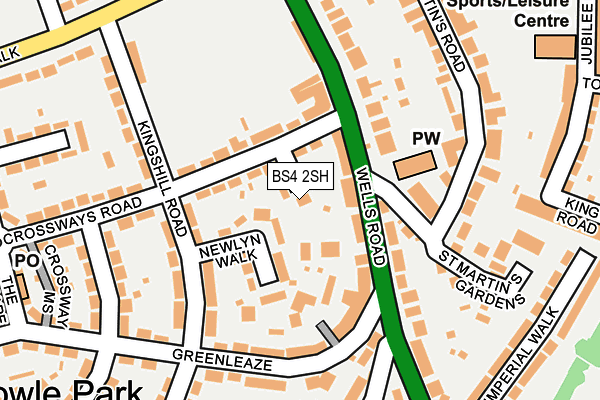BS4 2SH map - OS OpenMap – Local (Ordnance Survey)