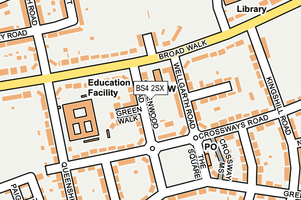 BS4 2SX map - OS OpenMap – Local (Ordnance Survey)
