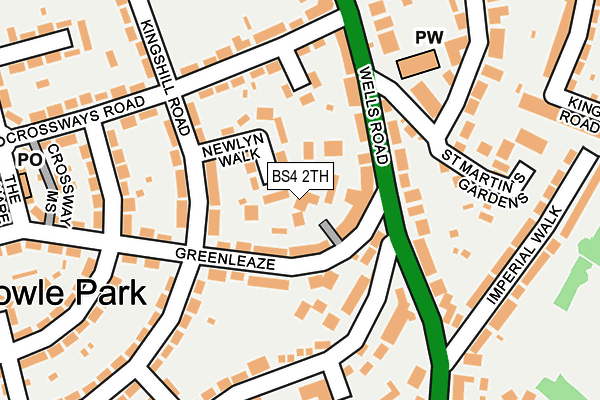 BS4 2TH map - OS OpenMap – Local (Ordnance Survey)
