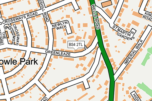 BS4 2TL map - OS OpenMap – Local (Ordnance Survey)
