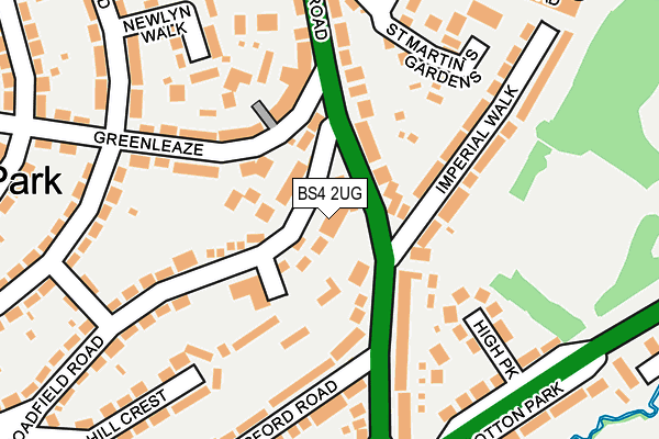 BS4 2UG map - OS OpenMap – Local (Ordnance Survey)