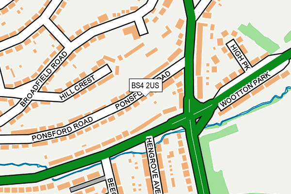 BS4 2US map - OS OpenMap – Local (Ordnance Survey)