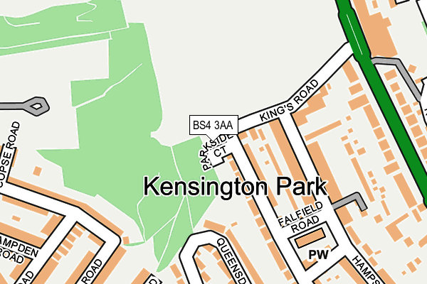 BS4 3AA map - OS OpenMap – Local (Ordnance Survey)