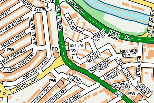 BS4 3AF map - OS OpenMap – Local (Ordnance Survey)