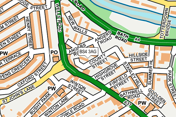 BS4 3AG map - OS OpenMap – Local (Ordnance Survey)