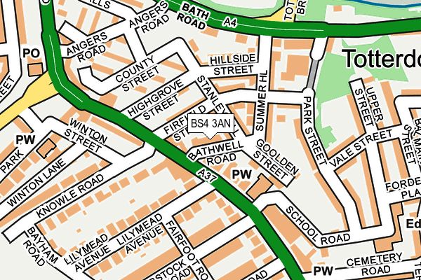 BS4 3AN map - OS OpenMap – Local (Ordnance Survey)