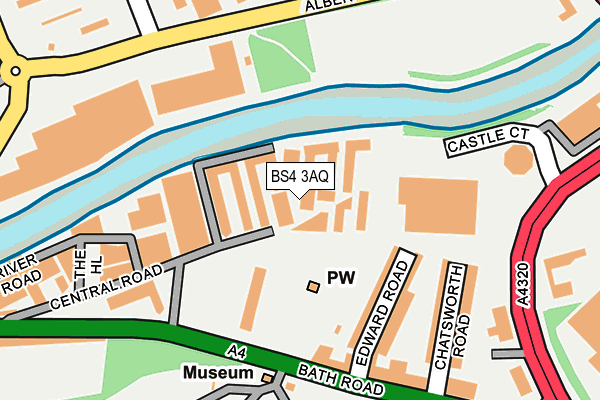 BS4 3AQ map - OS OpenMap – Local (Ordnance Survey)