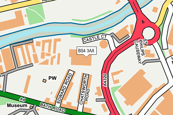 BS4 3AX map - OS OpenMap – Local (Ordnance Survey)