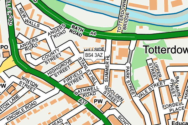 BS4 3AZ map - OS OpenMap – Local (Ordnance Survey)