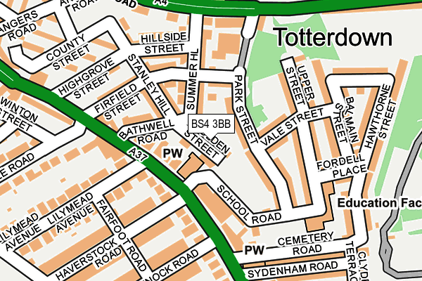 BS4 3BB map - OS OpenMap – Local (Ordnance Survey)