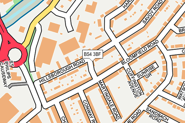 BS4 3BF map - OS OpenMap – Local (Ordnance Survey)