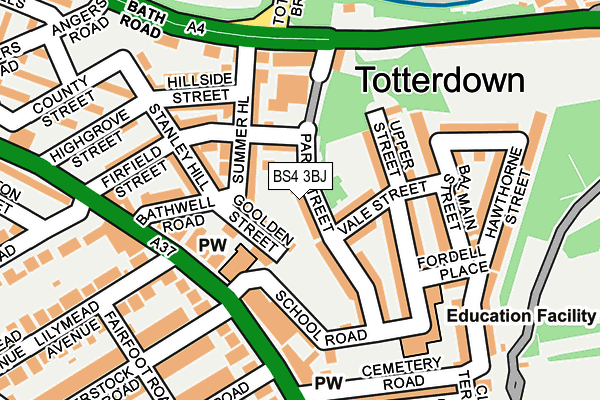 BS4 3BJ map - OS OpenMap – Local (Ordnance Survey)