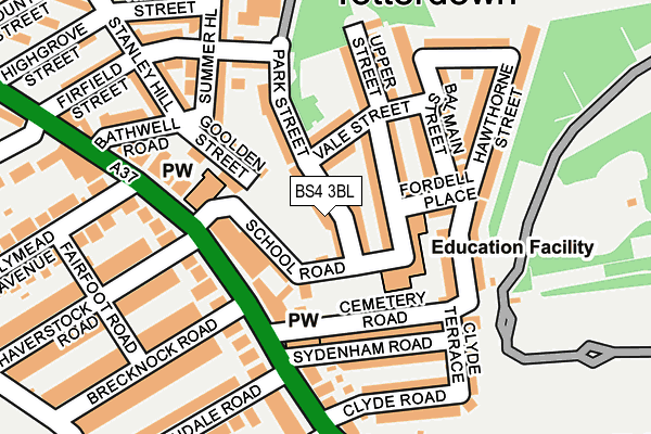 BS4 3BL map - OS OpenMap – Local (Ordnance Survey)