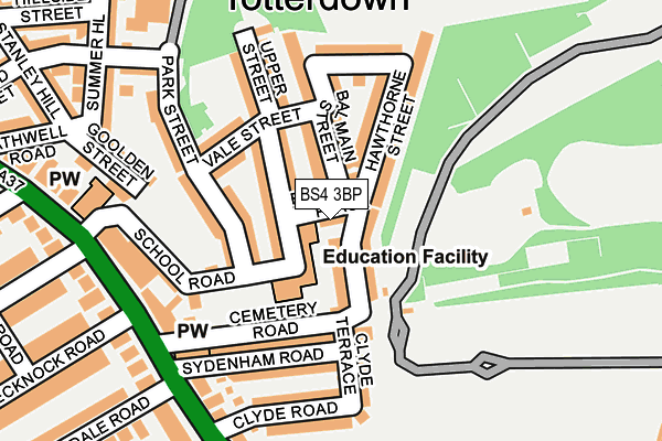 BS4 3BP map - OS OpenMap – Local (Ordnance Survey)