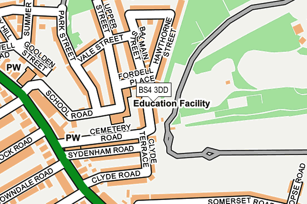 BS4 3DD map - OS OpenMap – Local (Ordnance Survey)