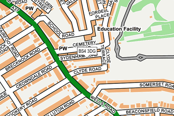 BS4 3DG map - OS OpenMap – Local (Ordnance Survey)