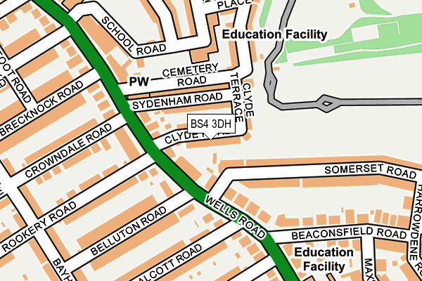 BS4 3DH map - OS OpenMap – Local (Ordnance Survey)