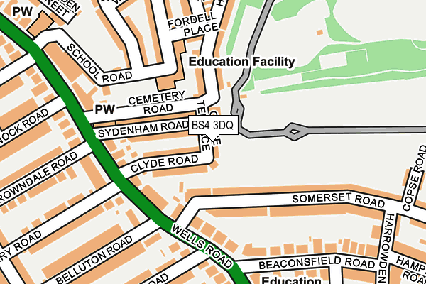 BS4 3DQ map - OS OpenMap – Local (Ordnance Survey)