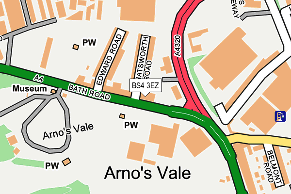 BS4 3EZ map - OS OpenMap – Local (Ordnance Survey)