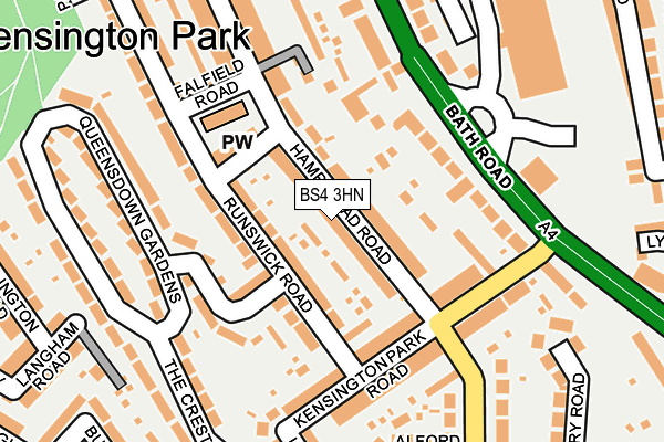 BS4 3HN map - OS OpenMap – Local (Ordnance Survey)