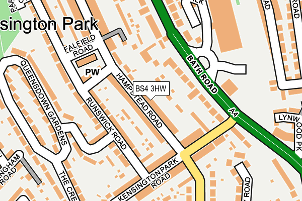 BS4 3HW map - OS OpenMap – Local (Ordnance Survey)