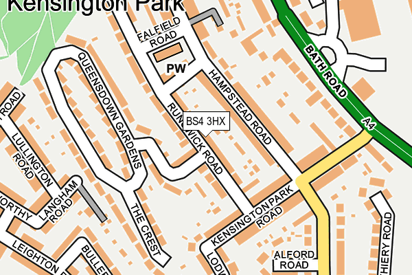 BS4 3HX map - OS OpenMap – Local (Ordnance Survey)