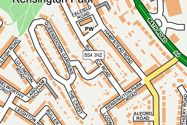 BS4 3HZ map - OS OpenMap – Local (Ordnance Survey)