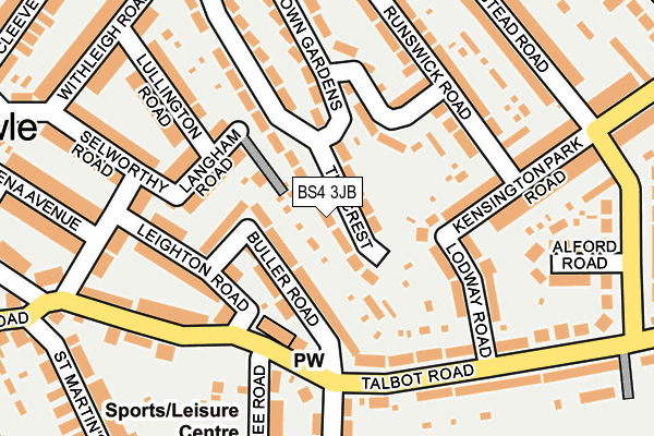 BS4 3JB map - OS OpenMap – Local (Ordnance Survey)