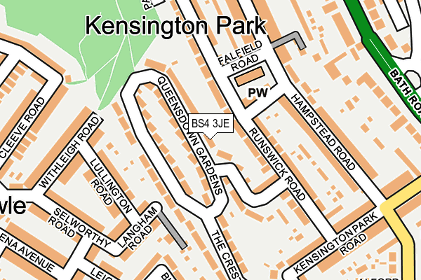 BS4 3JE map - OS OpenMap – Local (Ordnance Survey)